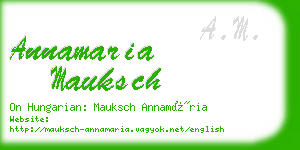 annamaria mauksch business card